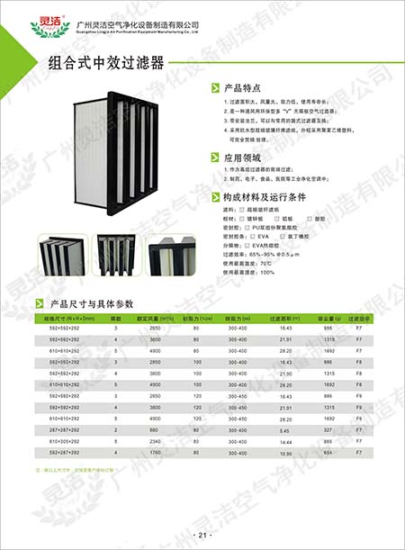 组合式中效V型麻豆黄色片网站/大风量/W型/V型麻豆黄色片网站优点