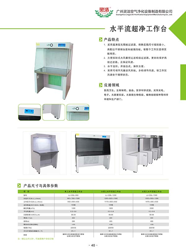 水平流超净工作台简介 水平流超净工作台简介